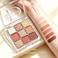 Palette de maquillage contour transfrontalière, palette de fards à paupières longue tenue, anti-bavures, application facile, pour un look smoky parfait, neuf teintes