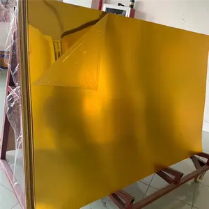 Vente en gros 4 * 8ft 4x6 Feuille de miroir en verre acrylique doré de couleur 1mm 2mm 3mm Grande découpe flexible