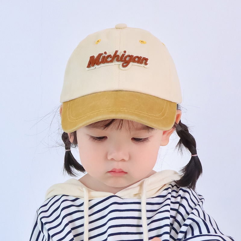 Хлопковая детская бейсболка, яркая Солнцезащитная шляпа в стиле ретро, модные простые спортивные кепки для маленьких девочек и мальчиков