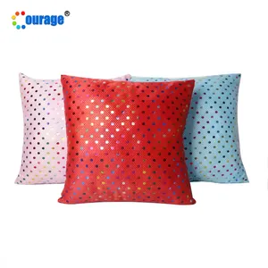 Sarung Bantal Glitter Dot Dekorasi Mewah, Penutup Bantal Kosong Sublimasi Modis