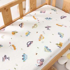 Draps de lit pour bébé en coton teint en fil, hypoallergéniques, 100x120 cm, technique de tricot anti-boulochage et durable pour les nouveau-nés et les tout-petits - Product Image 3