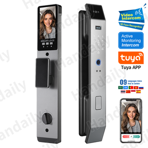 Nhà Máy an ninh tuya WiFI 3D Nhận dạng khuôn mặt vân tay thông minh khóa Keyless intercom kỹ thuật số cerradura inteligente khóa cửa - Product Image 1