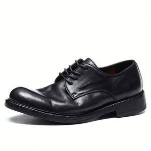 Chaussures pour hommes en cuir véritable de style britannique, semelle en caoutchouc cousue Goodyear, adaptées aux occasions décontractées, professionnelles et formelles - Product Image 3