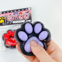 Kawaii Cat Paw Squishy Squeeze Toys PVC Sensory Kids Stress Relief for Pinch Family pour garçons et filles