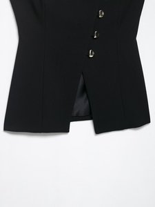Top Donna Autunno 2025 Nuova Moda <span class=keywords><strong>con</strong></span> Bottoni, <span class=keywords><strong>Canotta</strong></span> Vintage Senza Schienale, <span class=keywords><strong>Spalline</strong></span> <span class=keywords><strong>Sottili</strong></span>, Casual, Chic - Product Image 4