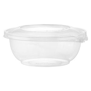 Bol à salade rond unique en plastique PET de 24oz couvercle à clapet inviolable matériaux recyclés 100% recyclable multi-usage pour usage alimentaire - Product Image 6