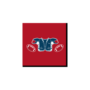 DAMAI New Customized Disposable <b>Red</b> and Blue Rugby <b>Paper</b> Plate Cup Napkin Sport Themed Birthday Party Supply - Product Image 5