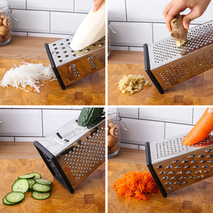 Râpe à quatre faces en acier inoxydable 430, outil multifonction pour légumes, pommes de terre, fromage, champignons, lavage à la main uniquement - Product Image 1