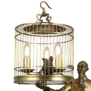 Lámpara de escritorio de cobre de estilo chino personalizada de 34.6*20 pulgadas, lámpara de noche para dormitorio, luces de mesa para decoración de villas. - Product Image 4