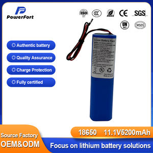 Powerfort ICR18650-3S2P-11.1V5200mAh Lithium-Ionen-Akku 500 Zyklen -20°C bis 60°C Betriebstemperatur für LED-Bühnenbeleuchtung - Product Image 1
