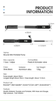 Pompe à vélo électrique sans fil portable de haute qualité, valve Schrader/Presta, gonfleur de pneus pour vélos