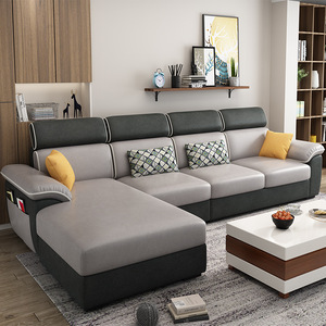 L-Shaped Fabric <b>Sofa</b> With Removable Washable Cover For Small Apartment Living Room Corner Use - Product Image 2
