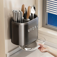 Boîte de rangement pour baguettes de cuisine haut de gamme, porte-couteaux mural, support de rangement intégré pour baguettes, nouveau