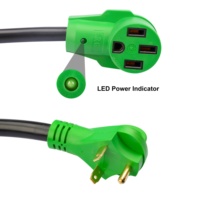 S22 RV Kabel Adaptor Dogbone NEMA TT-30P Ke 14-50R 12 Inci 30A Kabel Adaptor Laki-laki Ke 50A Perempuan untuk RV dan Trailer