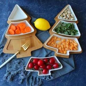 Nampan Sajian Camilan Bentuk Pohon Natal untuk Kacang, Permen, dan Hidangan Penutup untuk Pesta, Liburan, dan Rumah - Product Image 2