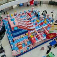 Château gonflable commercial direct d'usine pour aire de jeux intérieure pour enfants avec toboggan château gonflable de taille géante en vente