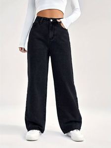 Pantalones Vaqueros Anchos de Mezclilla Holgados de Estilo Europeo y Americano para Mujer, de Cintura Alta, que Adelgazan y Combinan con Todo - Product Image 6