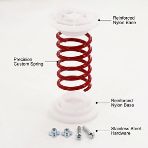 Molla a spirale rossa per pavimento fitness 5*50*110 di alta qualità - Durevole e con buona elasticità - Molla per ginnastica nera - Product Image 2