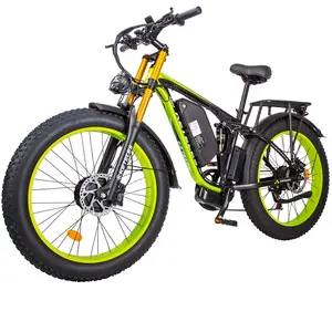 Pengiriman gratis Enduro e-bike 2000W baterai Motor 23AH dua roda penggerak 26 "x 4.0" ban besar sepeda listrik Motor ganda