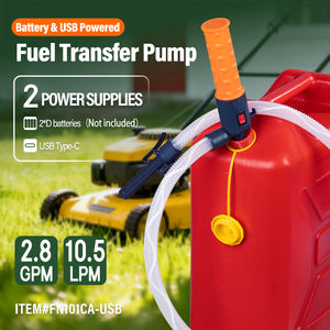 PEILI FN101CA-USB <b>Fuel</b> <b>Transfer</b> <b>Pump</b> Plastic Centrifugal <b>Pump</b> Automatic Nozzle 2.8 GPM/12-15W 5V ATEX Certified 0.5% Accuracy - Product Image 2