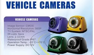 Yeni model VC-539 -AHD 960P -180 açık yan görünüm kamera 4g wifi hdd güvenlik kamera mobil dvr araç kamerası