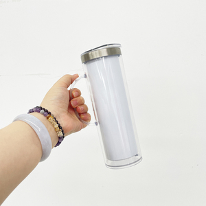 Nuevo vaso de Storyboard de acero inoxidable con globo de nieve preperforado de 20oz con mango para sublimación y bricolaje - Product Image 6