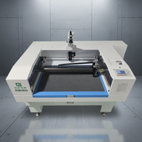 Découpeuse laser numérique CO2 série 0906, CNC 3 axes, refroidie par eau, petite table de travail, détection des bords, découpe personnalisée pour tissus imprimés