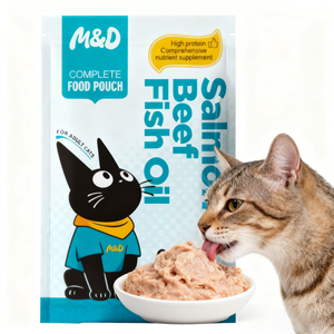 Ração Úmida para Gatos com Sabor de Frango e Salmão, Alta Proteína, Carne Fresca, Pacote de 85g - Product Image 1
