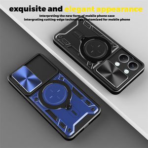 Funda Protectora para Teléfono con Anillo Magnético Deslizante y Diseño de Armadura a Prueba de Golpes, TPU+PC, para XIAOMI Poco <span class=keywords><strong>X8</strong></span> <span class=keywords><strong>Pro</strong></span> Max, Protección Total - Product Image 5