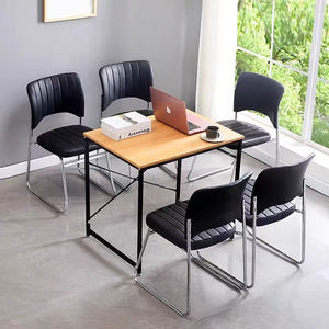 Chaise de bureau empilable en cuir PU pour salle de réunion, réception, consultation, visiteur, conférence, salle de conseil - Product Image 2