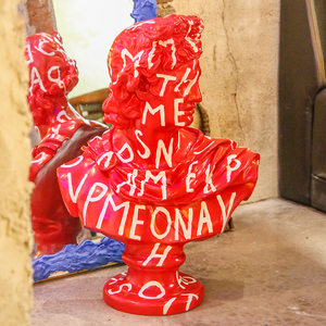 <span class=keywords><strong>Scultura</strong></span> Moderna di Busto di <span class=keywords><strong>Apollo</strong></span> Greco, Accessorio d'Arredo Contemporaneo in Stile Pop Art - Product Image 2