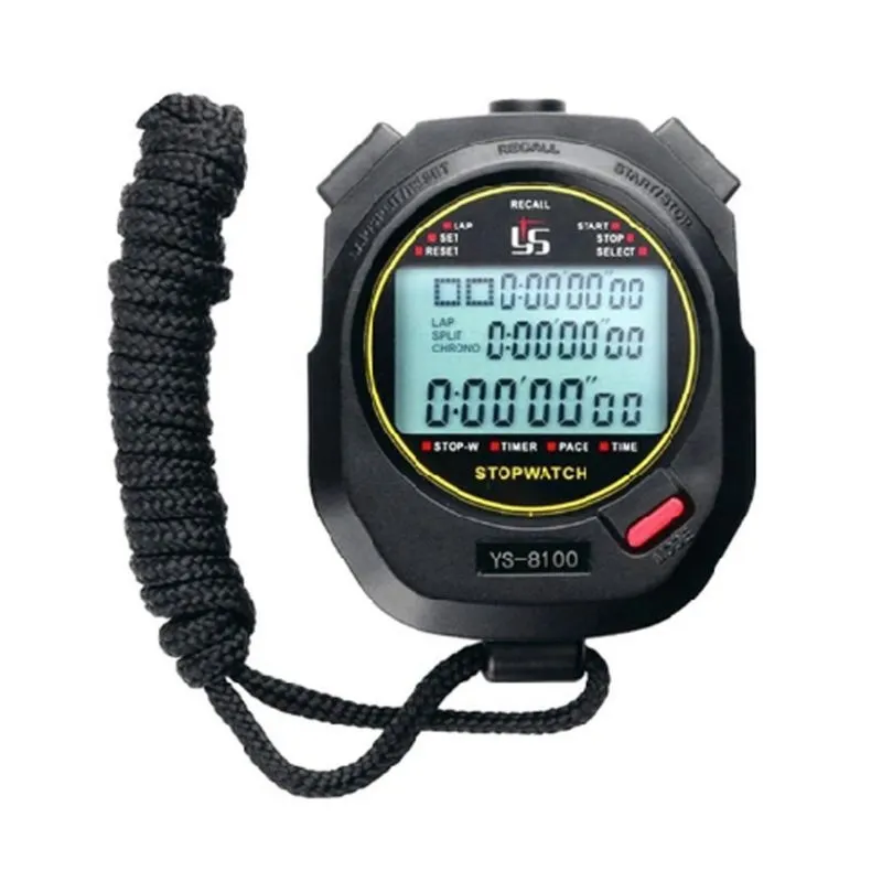 China manufacture Electronic Stopwatch Timer Training Running Watch Activity Walking Running Pedometer