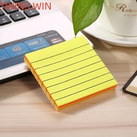 Blocs-notes adhésifs fluorescents personnalisés en gros, 3x3 pouces, 5 couleurs, 100 feuilles par bloc, bloc-notes personnalisé pour le bureau et l'école