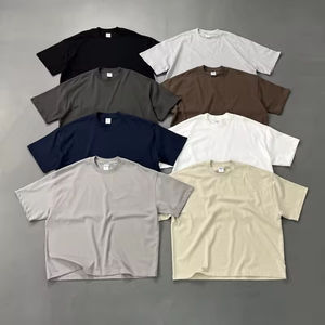 T-shirt Corta da <span class=keywords><strong>Uomo</strong></span> Boxy, Alta Qualità 100% Cotone Lavorato a Maglia, <span class=keywords><strong>Oversize</strong></span>, Tinta Unita, Streetwear, <span class=keywords><strong>Abbigliamento</strong></span> Personalizzato all'Ingrosso - Product Image 3