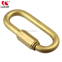 Mousqueton de verrouillage en laiton en forme de D pour chaîne à vis, M6 1/4 pouce, connecteur rapide robuste pour chaîne, en vente