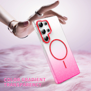 Funda Magnética con Brillantina Inalámbrica para <span class=keywords><strong>Samsung</strong></span> S25 Ultra S24 S23 Plus S22, Cubierta Protectora a Prueba de Golpes para Móvil - Product Image 4