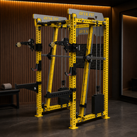 REYK REYK30 Rack de musculation multifonction en acier, banc de musculation réglable, machine Smith, support de squat, barre de traction, barre de triceps inversée, pour bras et poitrine