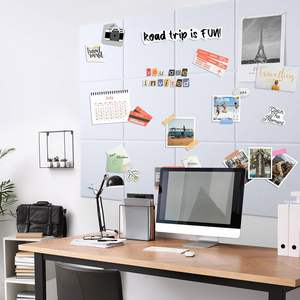 Carreaux muraux en feutre pour grand bureau <span class=keywords><strong>Tableau</strong></span> blanc en liège avec onglets adhésifs amovibles et sûrs - Product Image 3