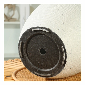 Gran oferta de macetas grandes para flores, <span class=keywords><strong>maceta</strong></span> semiovalada de 32 <span class=keywords><strong>cm</strong></span>, macetas con textura de piedra, macetas de plástico de alta calidad de 12,6 pulgadas para plantas - Product Image 5