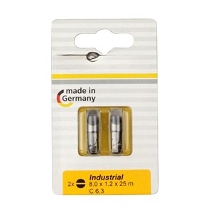 Tournevis plat à 2 embouts, dimensions c6,3x25mm et sl 8,0 x 1,2, idéal pour les fixations dans les travaux industriels et de bricolage. - Product Image 1