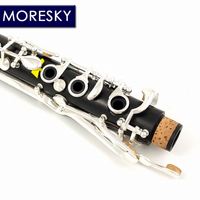 Clarinete MORESKY Sistema Oehler, Afinación en Sol, Cuerpo de Grenadilla, Superficie de Níquel Plateado, 20 Llaves, Personalizado M202, China