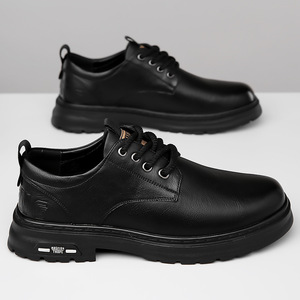 Scarpe in Pelle Fatte a Mano per Uomo, Stile Business Casual Retrò, Design con Lacci, Suola Morbida e Tomaia in Pelle Traspirante - Product Image 4