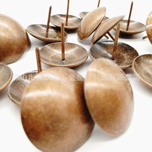 Junyuewei Decorative Thumbtack 25mm Diameter Red <b>Antique</b> Iron Plated For <b>Sofa</b> Upholstery Wall Mounting - Product Image 5