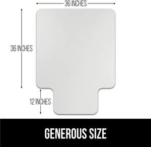 Tapete para Silla de Escritorio PET, Sin Púas, Desliza Fácilmente las Sillas con Ruedas, Resistente, Tapetes Súper Transparentes 36x48 - Product Image 4