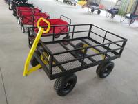 Benne basculante utilitaire de chariot de jardin robuste avec connecteur de traction pour chariots à main et chariots
