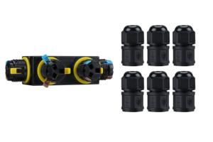 IP68 موصل LED مقاوم للماء جديد على شكل حرف U من النايلون الإسكان النحاس الذكور/الإناث RGB تطبيق الطاقة - Product Image 6