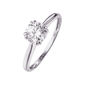 OAHLAN Joyería Fina, Anillo de Compromiso y Matrimonio para Mujer, Plata de Ley 925 con Moissanita, Seis Puntas, Regalo - Product Image 1