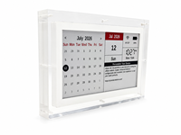 Kylendar Calendrier intelligent en papier électronique acrylique de 7,5 pouces avec WiFi, planificateur de bureau, horaire personnalisé, météo et horloge mondiale pour la maison et le bureau