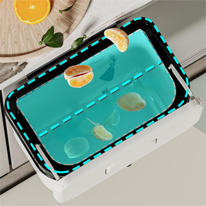 Bidone della <span class=keywords><strong>Spazzatura</strong></span> da Parete 8L per Uso Domestico con Coperchio Scorrevole Sigillato, Secchio Igienico in Plastica Facile da Pulire e <span class=keywords><strong>Salvaspazio</strong></span> per Rifiuti da Cucina - Product Image 3