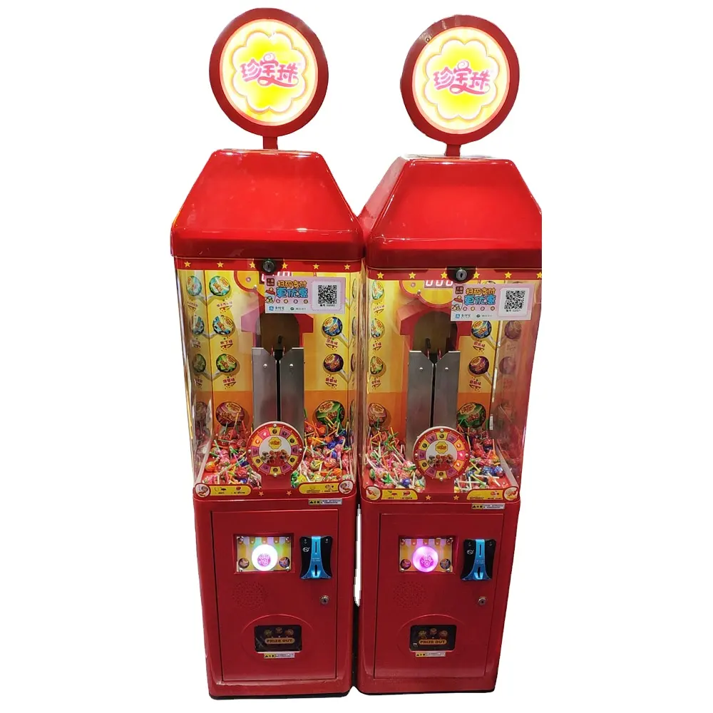 Lollipop Twist Mesin Vending Floss Permen Dioperasikan Koin Arcade dengan Lampu LED